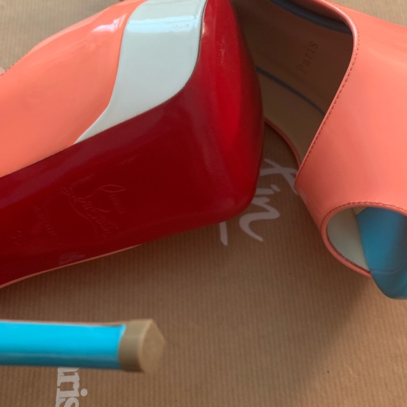 Authentic Christian Louboutin Lady Peep Sling - Picture 5 of 6